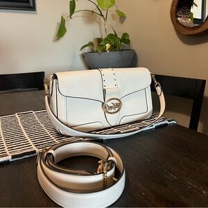 Coach White Leather Shoulder Bag
